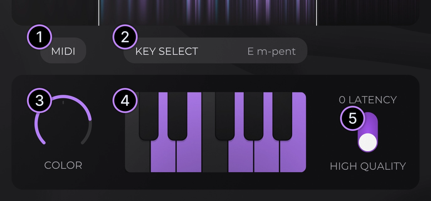 Visualizer main controls